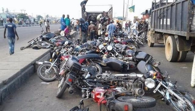 Lagos task force impounds 64 commercial motorcycles