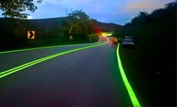 Malaysia painted roads that glow in the dark instead of using lights—Until a big problem came to light