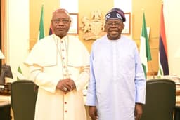 Tinubu receives Catholic archbishop Kaigama in Aso Rock