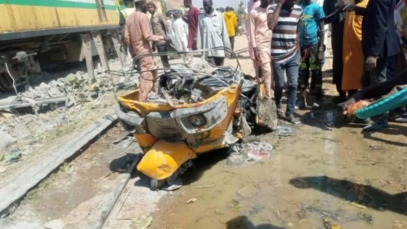Two dead, two injured as train crushes tricycle in Plateau