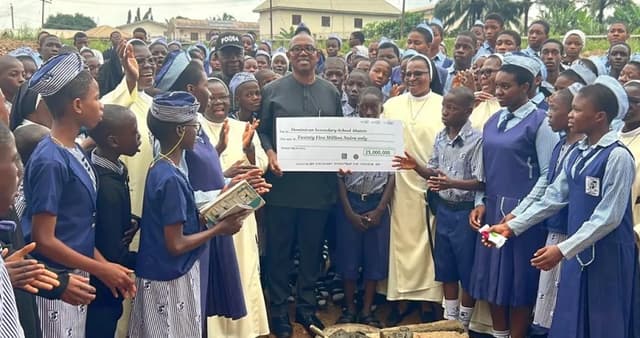 Why I move around Nigeria donating to schools — Peter Obi