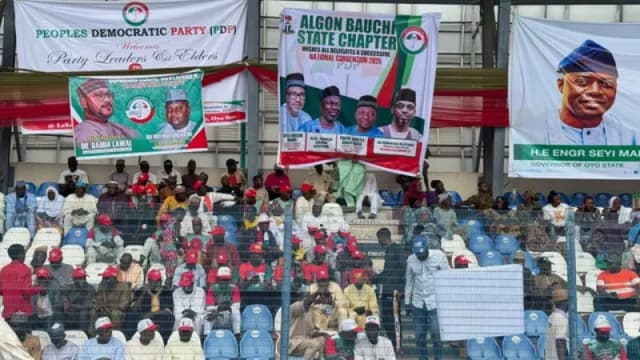 Damagum, Bala Mohammed, Makinde, others receive flags as PDP national convention begins in Ibadan