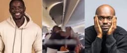 Netizens lash out at VeryDarkMan, Mr Jollof for aircraft fight