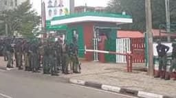 BREAKING: Heavy security presence as PDP factions hold parallel meetings in Abuja