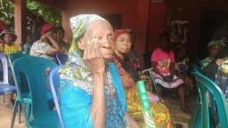 96-year-old woman weeps after being denied voting