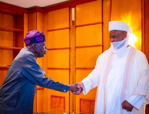 Tinubu receives Sultan of Sokoto at Presidential Villa