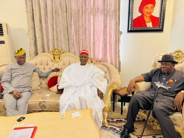 PHOTOS: Kwankwaso hosts Peter Obi, Makinde, Dickson in Kano