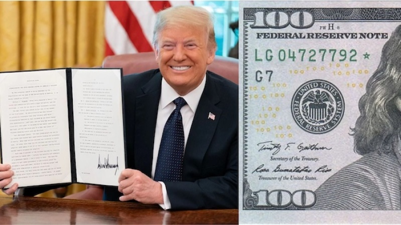 Trump's signature to appear on US dollars in first for sitting president