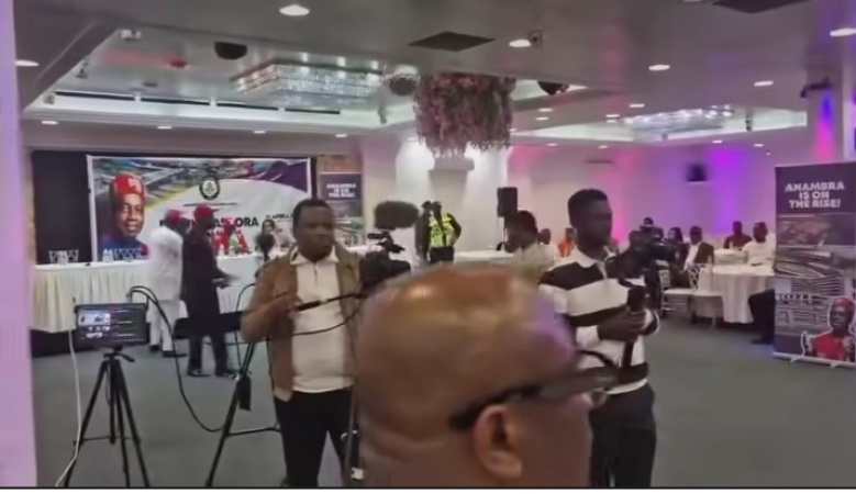 IPOB members embarrass Soludo in London