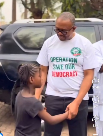 ‘Thank you for fighting for us’: Girlchild to Obi at the protest ground