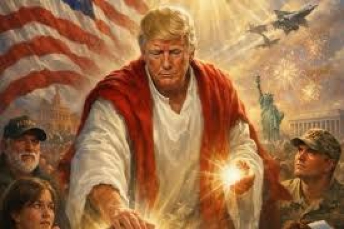 Trump deletes post depicting him as Jesus-like figure after backlash
