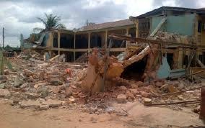 Tragedy averted as church building collapses in Edo