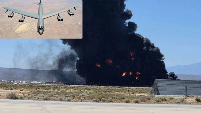 US Air Force B-52 bomber crashes after takeoff