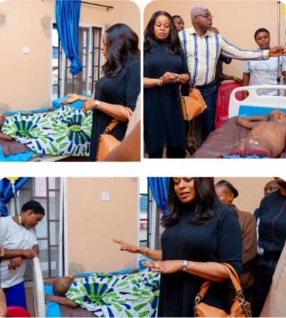 Soludo’s wife visits abused teenager in hospital, urges residents to speak out on child abuse