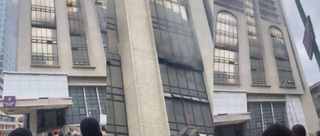 Massive fire erupts at Polaris Bank building