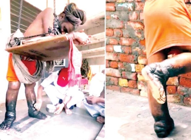 Why Indian monk, Daulat Giri Ji Maharaj, has been standing for five years