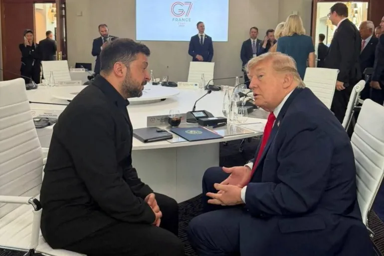 Trump says he will push for peace in Ukraine after meeting Zelenskyy at G7
